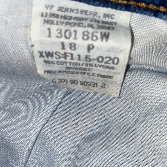 Riders by Lee High Waist Denim Blue Jeans size 18P petite EUC - Picture 7 of 7